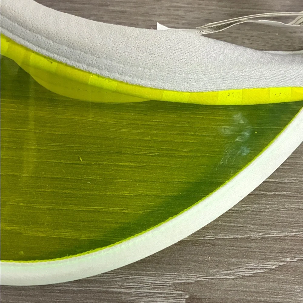 lululemon athletica White and Lime Green Visor